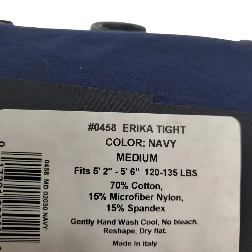 Italian Cotton Blend Tights Medium Navy Blue B.ella Erika New Opaque Hosiery